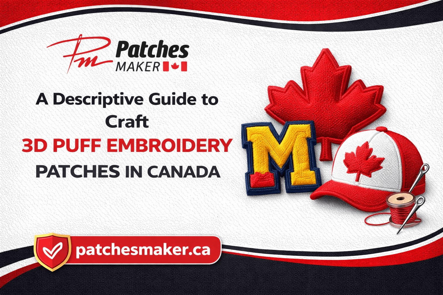 3D Puff Embroidery Patches Canada
